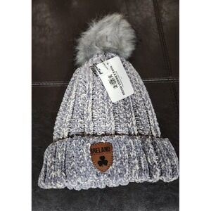 Ireland Irish Connexxion Women's Cozy Classic Pom Plush Lined Hat Knit One Size
